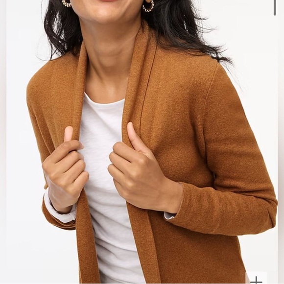 J. Crew NWT Women's Chelsea Sweater Blazer Open Cardigan Heather Camel Sz XXL - Picture 2 of 11